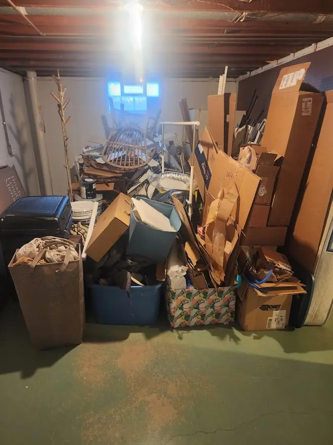 Roll-off dumpster container at job site for 8 Yard Dumpster Rental in Spotsylvania Courthouse